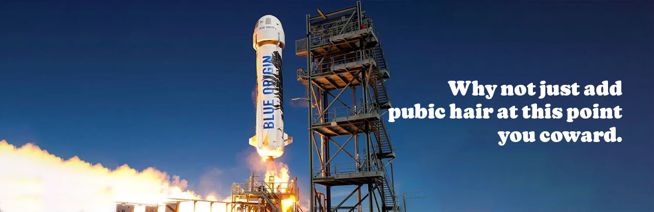 Jeff Bezos’ creepy dick-shaped rocket